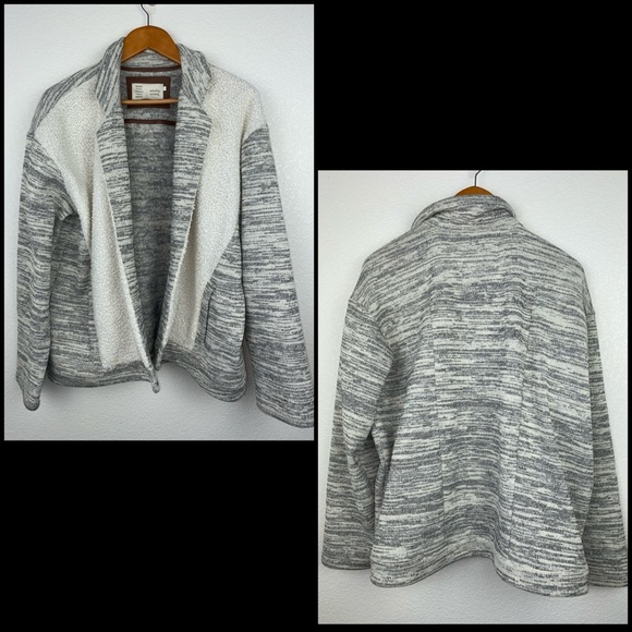 Anthro Saturday Sunday Sherpa Marled Grey Jacket - Picture 2 of 7